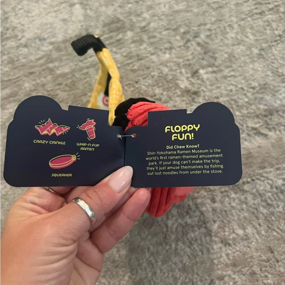 Bark Ramen Ren Dog Toy NWT